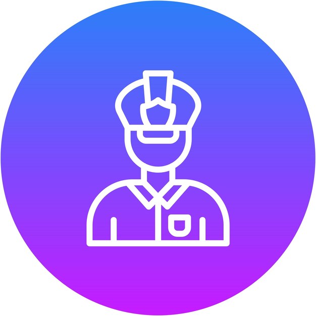 Ilustración vectorial de un oficial de policía