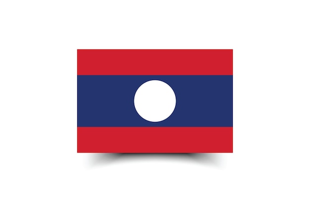 Ilustración vectorial oficial del tamaño y los estándares de color de la bandera de Laos