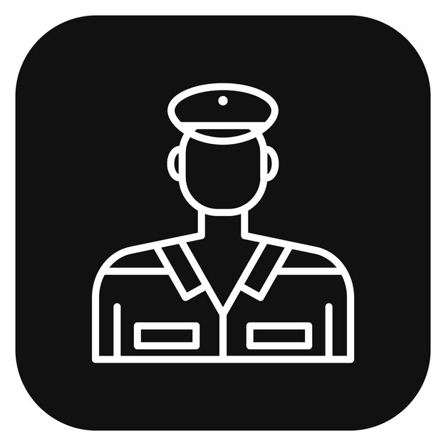 Ilustración vectorial del oficial