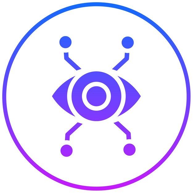 Ilustración vectorial del ojo biónico