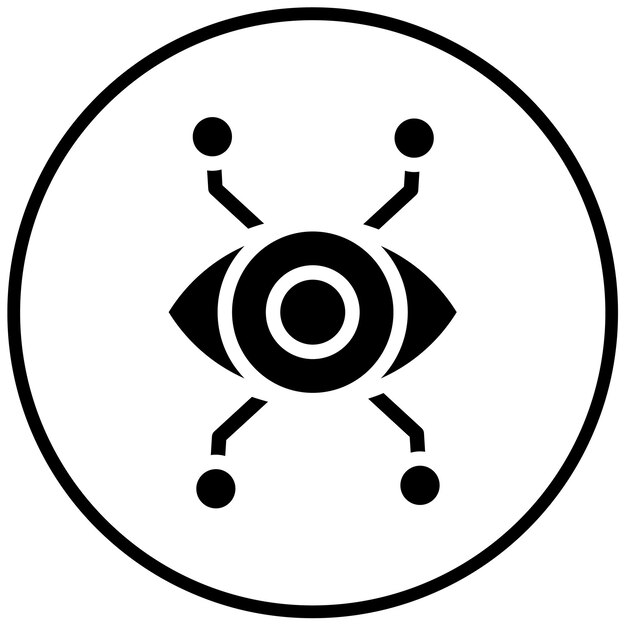 Ilustración vectorial del ojo biónico