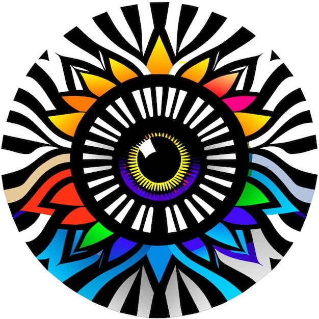 Ilustración vectorial del ojo lsd