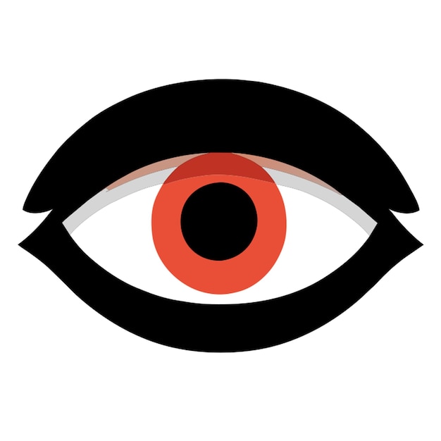 Ilustración vectorial de ojos aterradores plano 2