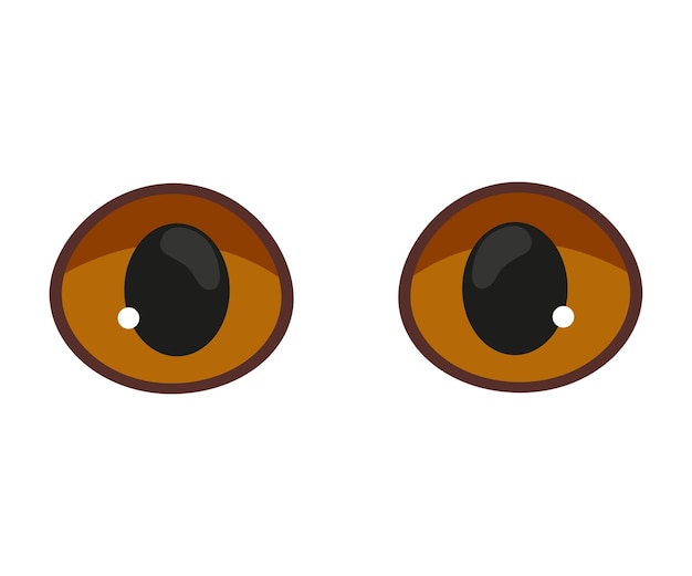 Ilustración vectorial de ojos de perro y gato
