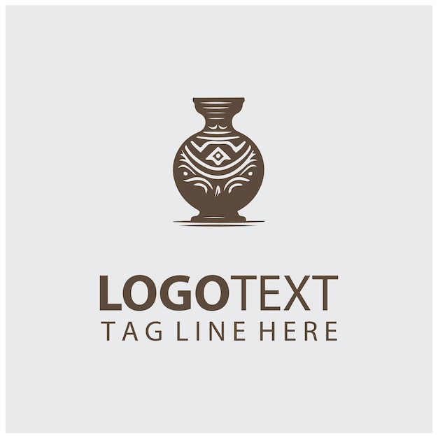 Ilustración vectorial de las ollas del logotipo antiguo