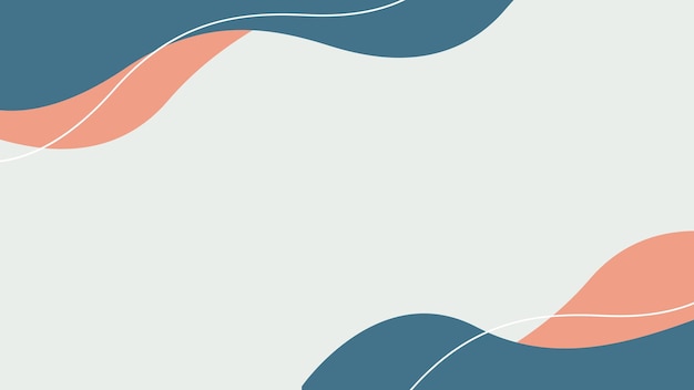 Ilustración vectorial de ondas azules abstractas con líneas y cintas