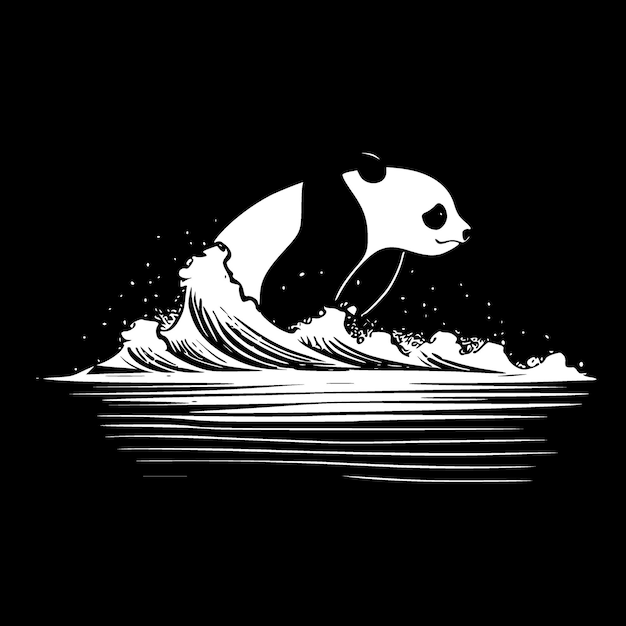 Vector ilustración vectorial de ondas en blanco y negro