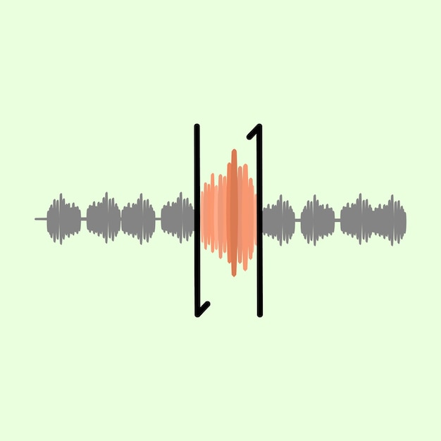 Ilustración vectorial de ondas de sonido en estilo de diseño plano Diseño de ilustración de editor de audio de ondas de audio