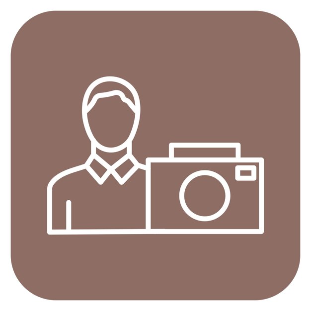 Ilustración vectorial del operador de la cámara