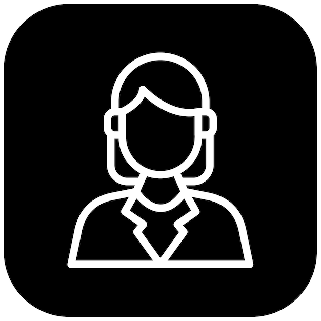 Ilustración vectorial de la optometrista femenina