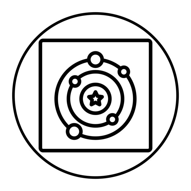 Ilustración vectorial de la órbita