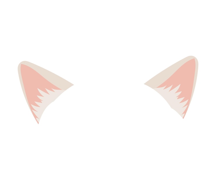 Vector ilustración vectorial de orejas de perro y gato