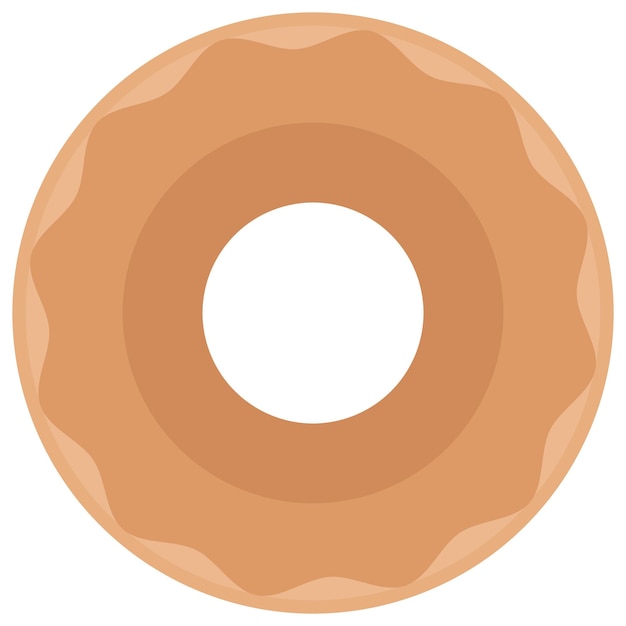 Ilustración vectorial original del icono de la rosquilla aislada sobre un fondo blanco