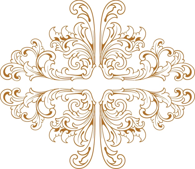Ilustración vectorial de ornamentación retro vintage