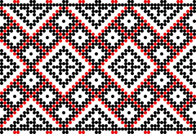 Ilustración vectorial del ornamento ucraniano en bordado vyshyvanka de identidad de estilo étnico