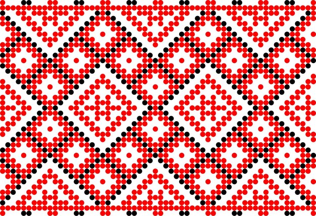 Ilustración vectorial del ornamento ucraniano en bordado vyshyvanka de identidad de estilo étnico