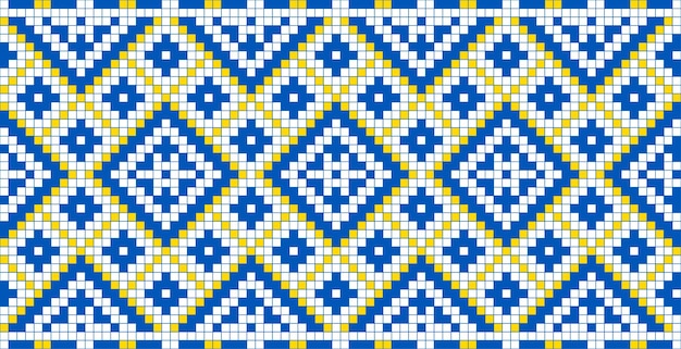 Ilustración vectorial del ornamento ucraniano en bordado vyshyvanka de identidad de estilo étnico