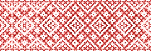 Ilustración vectorial del ornamento ucraniano en bordado vyshyvanka de identidad de estilo étnico