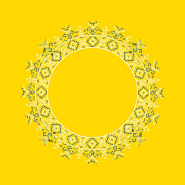 Ilustración vectorial del ornamento ucraniano en bordado vyshyvanka de identidad de estilo étnico