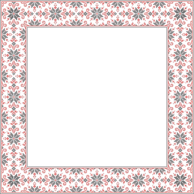 Ilustración vectorial del ornamento ucraniano en bordado vyshyvanka de identidad de estilo étnico