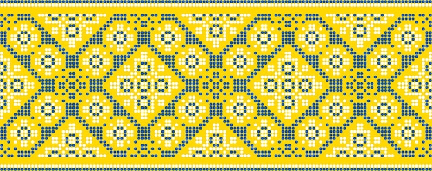 Ilustración vectorial del ornamento ucraniano en bordado vyshyvanka de identidad de estilo étnico