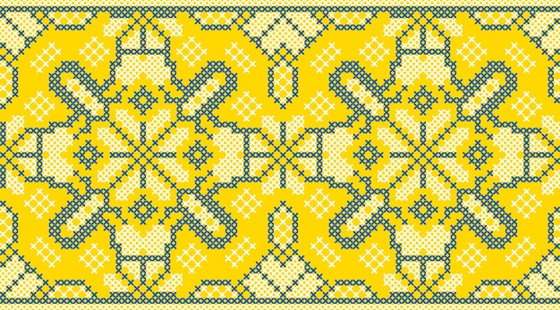 Ilustración vectorial del ornamento ucraniano en bordado vyshyvanka de identidad de estilo étnico