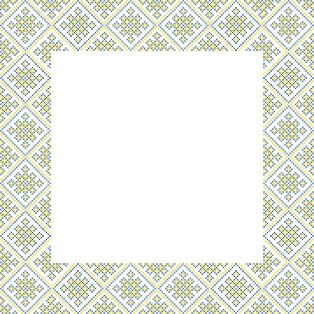 Ilustración vectorial del ornamento ucraniano en bordado vyshyvanka de identidad de estilo étnico