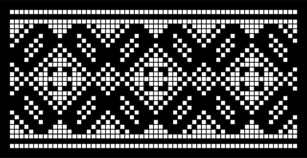 Ilustración vectorial del ornamento ucraniano en el estilo étnico de identidad vyshyvanka