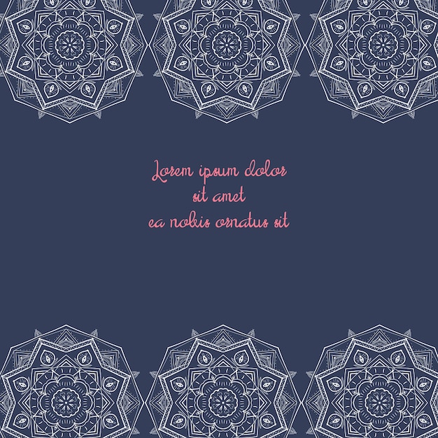 Ilustración vectorial de ornamentos florales abstractos
