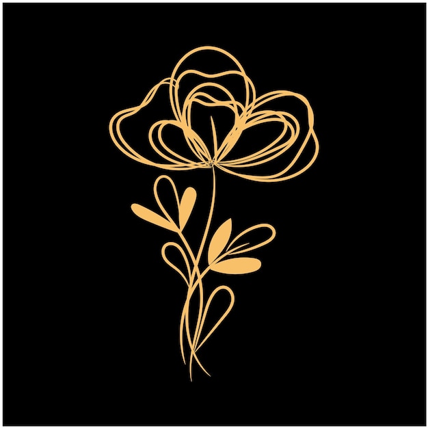 Ilustración vectorial de orquídeas dibujada a mano