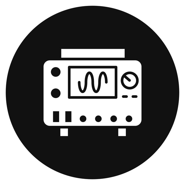 Ilustración vectorial del osciloscopio