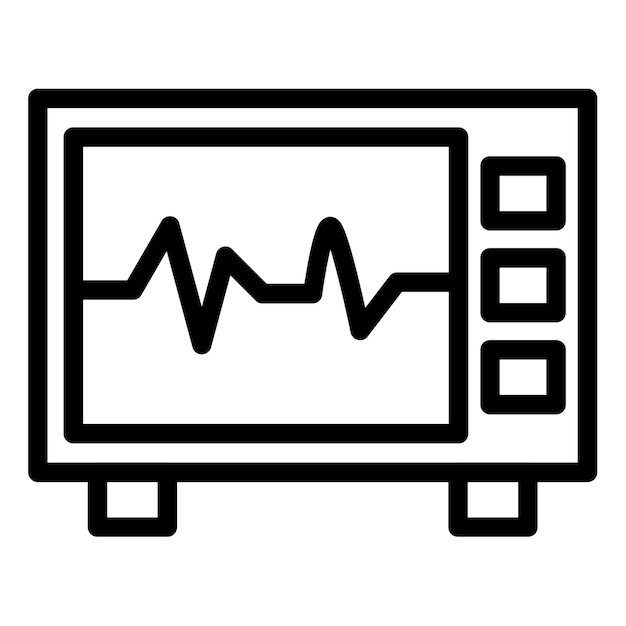 Ilustración vectorial del osciloscopio