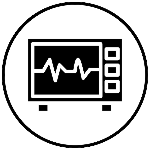 Ilustración vectorial del osciloscopio