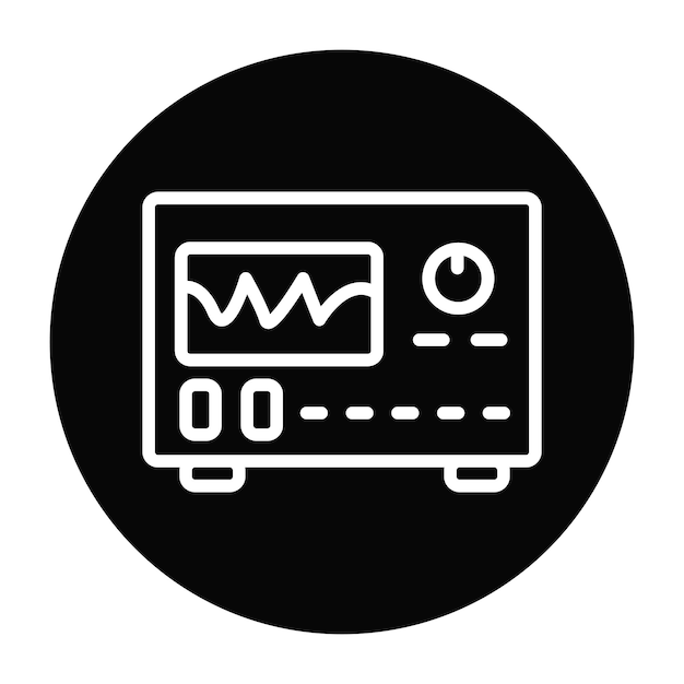 Ilustración vectorial del osciloscopio