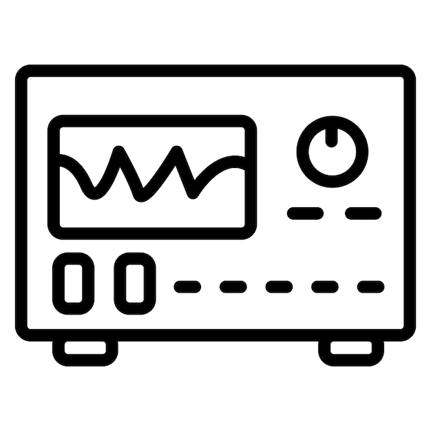 Ilustración vectorial del osciloscopio