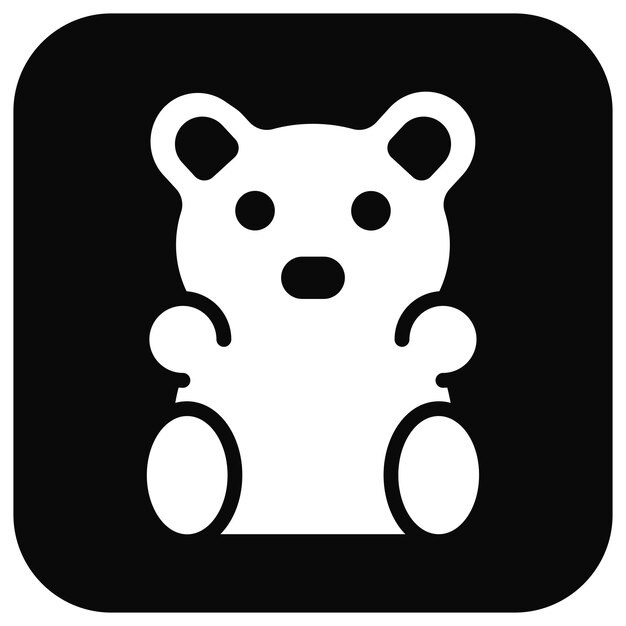 Ilustración vectorial del oso de goma