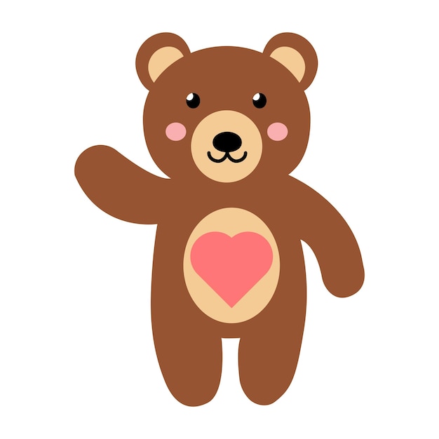 Ilustración vectorial de oso muy lindo