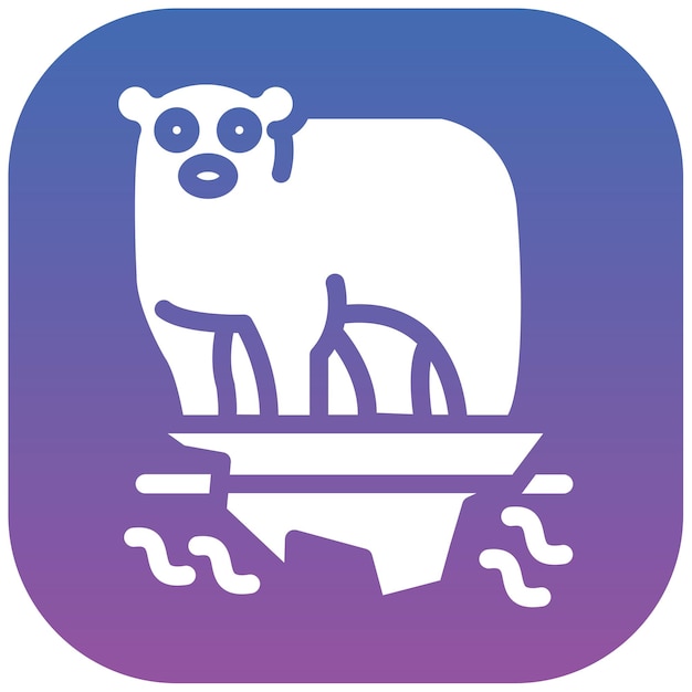 Ilustración vectorial del oso polar
