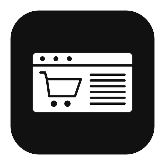 Ilustración vectorial de la página web de comercio electrónico
