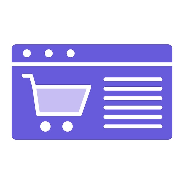 Ilustración vectorial de la página web de comercio electrónico