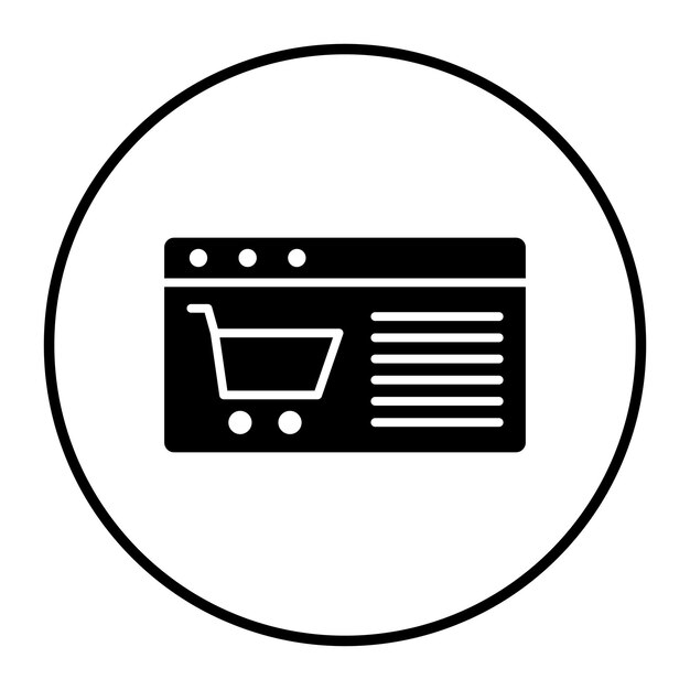 Ilustración vectorial de la página web de comercio electrónico