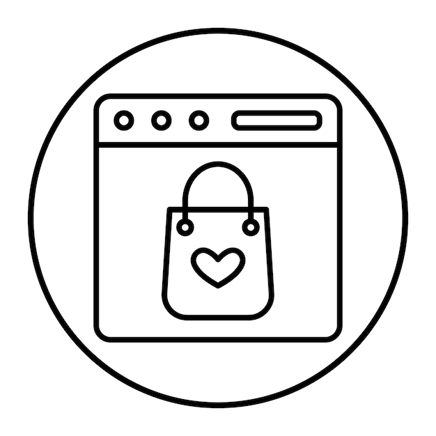Ilustración vectorial de la página web de comercio electrónico