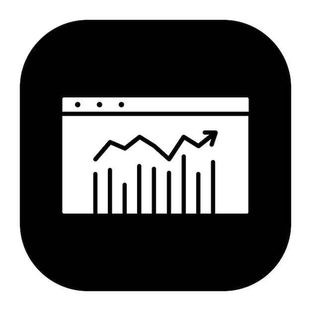 Ilustración vectorial de la página web del mercado de valores
