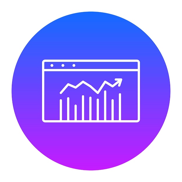 Ilustración vectorial de la página web del mercado de valores
