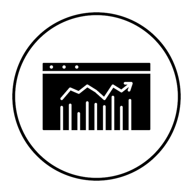 Ilustración vectorial de la página web del mercado de valores