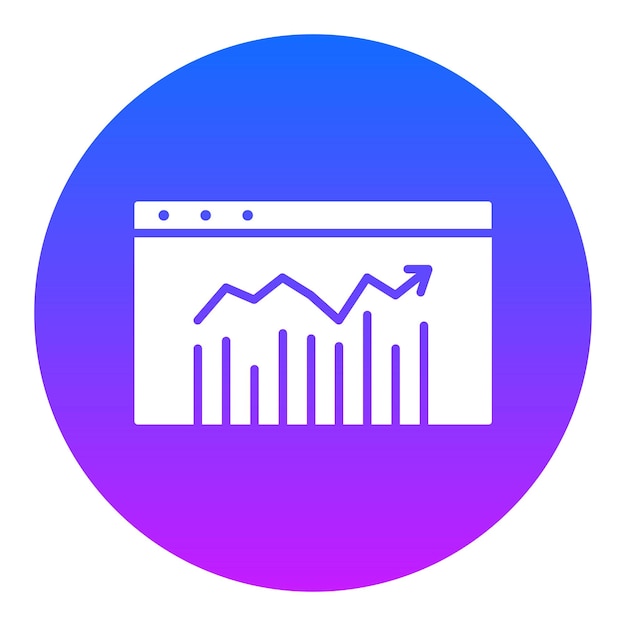 Ilustración vectorial de la página web del mercado de valores