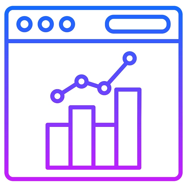 Ilustración vectorial de la página web del mercado de valores