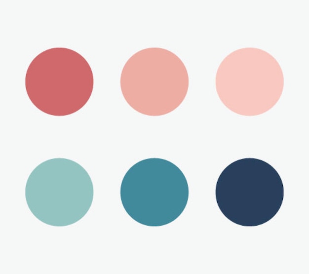 Ilustración vectorial de la paleta de colores