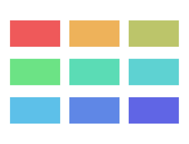 Ilustración vectorial de la paleta de colores