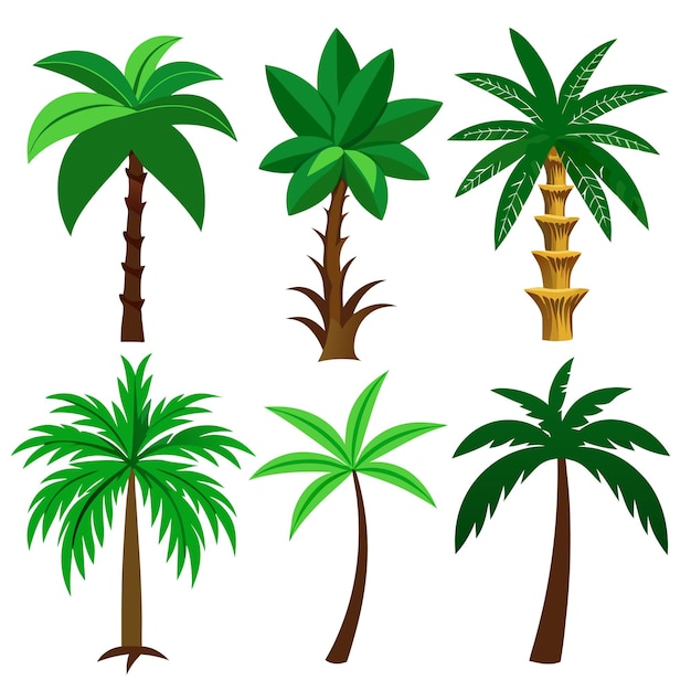 Ilustración vectorial de palmeras estilizadas